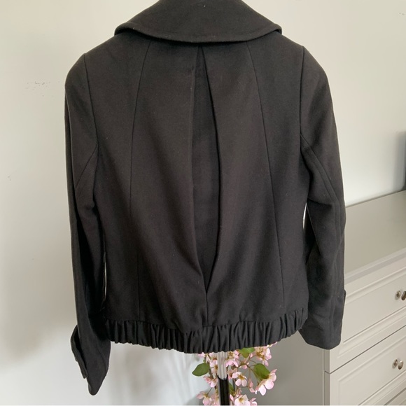 **HOST PICK** WILFRED WOOL & CASHMERE SHORT DOUBLE BREASTED NAVY PEA COAT / XXS - Picture 4 of 8